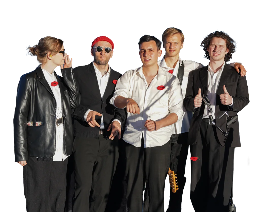 Magnet Lips band photo — Vahan Sarkissian, Irina Zhogina, Kostantin Sergeev, Hrach Amirkhanyan and Dmitriy Dudin